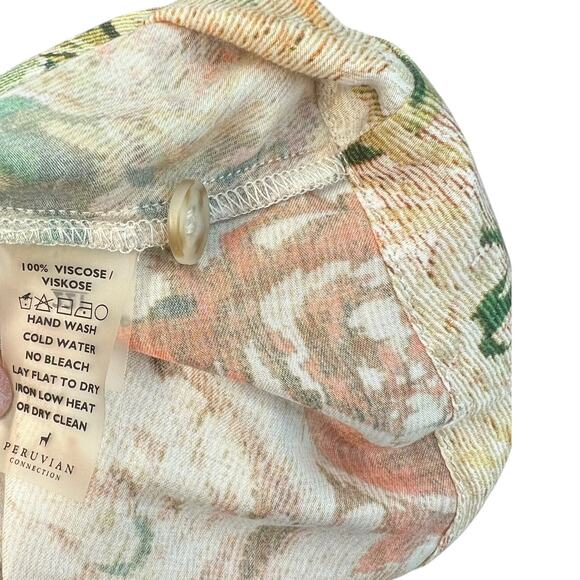 Peruvian Connection Leilani Skirt Floral Button Front A-Line Pleated Size US 6 - Picture 10 of 10